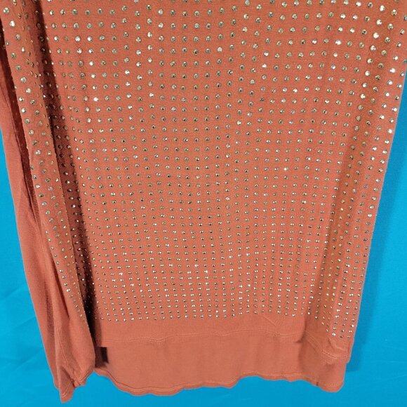 Yuni Los Angeles Orange Studded Tank Top S - Picture 4 of 8